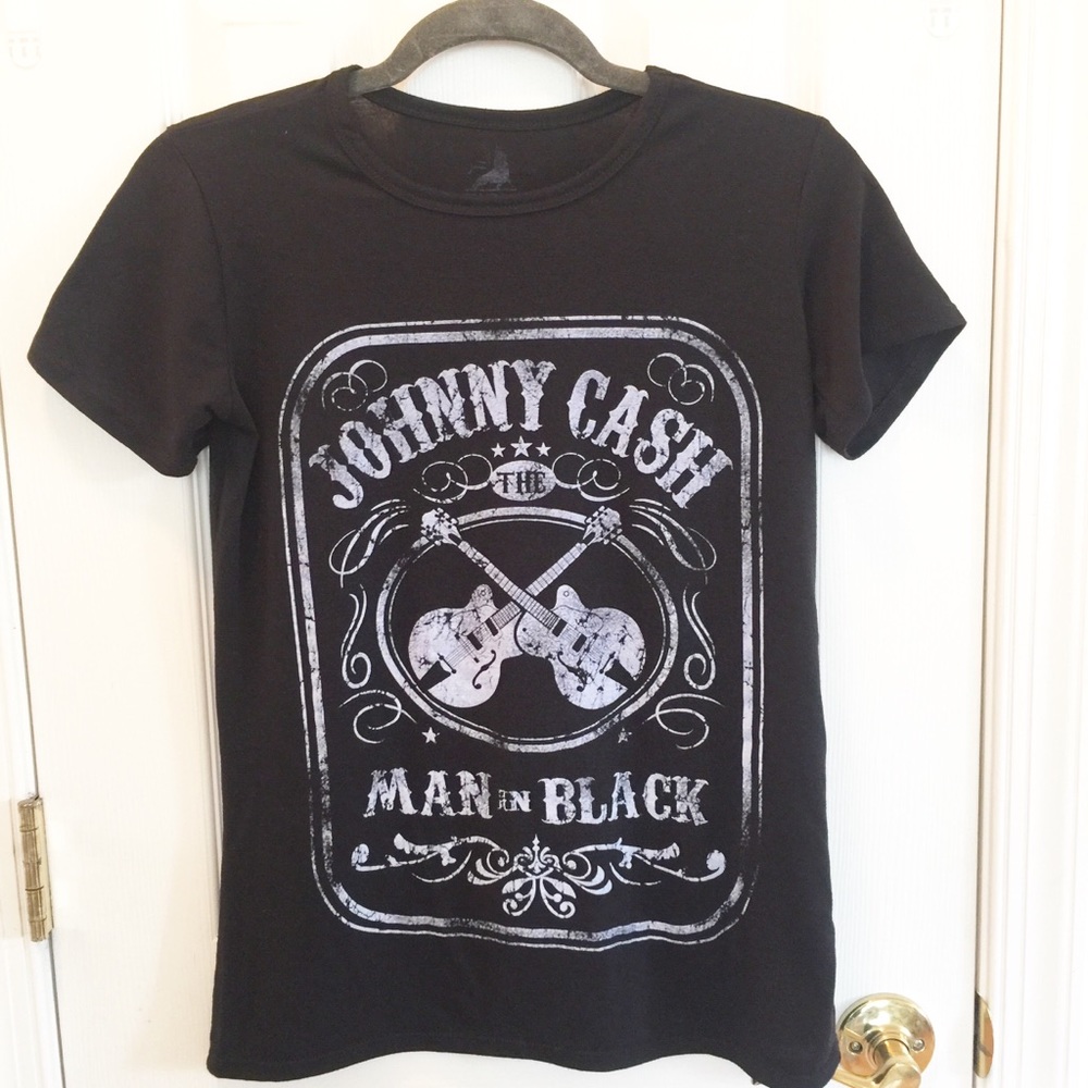 Zion Johnny Cash Man in Black Graphic Tee